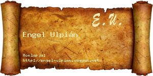 Engel Ulpián névjegykártya